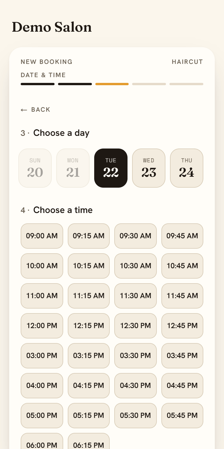 Choose a day