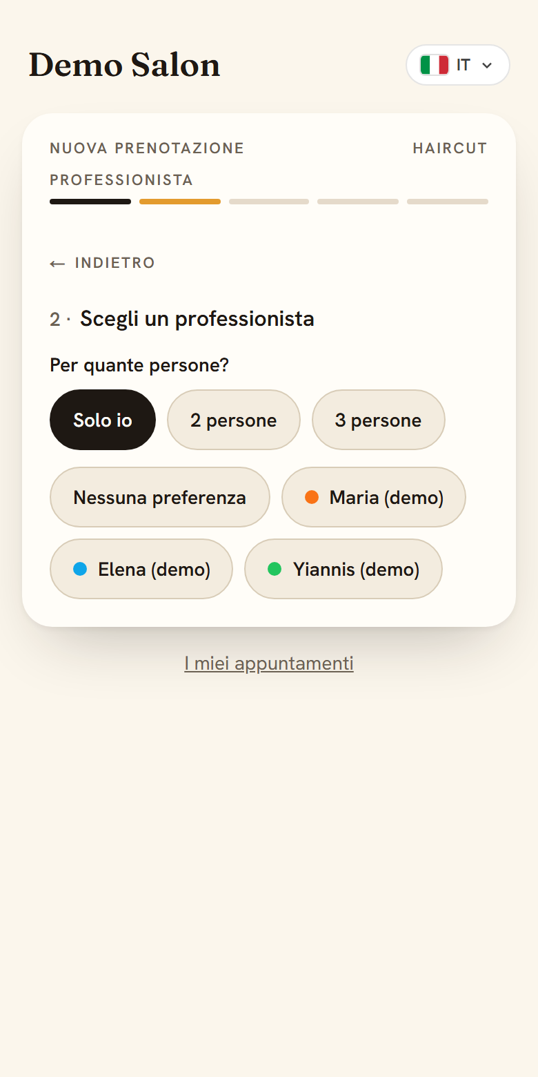 Scegli un professionista