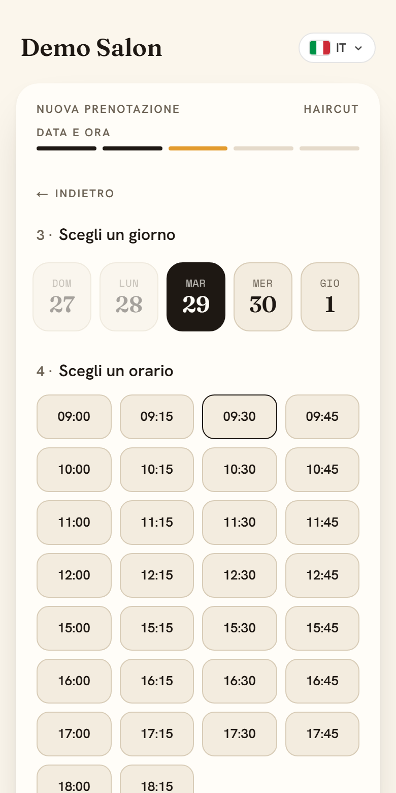 Scegli un giorno