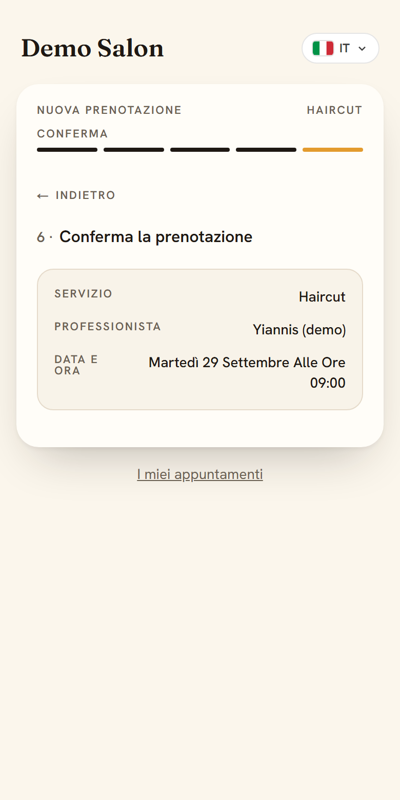 Controlla e conferma