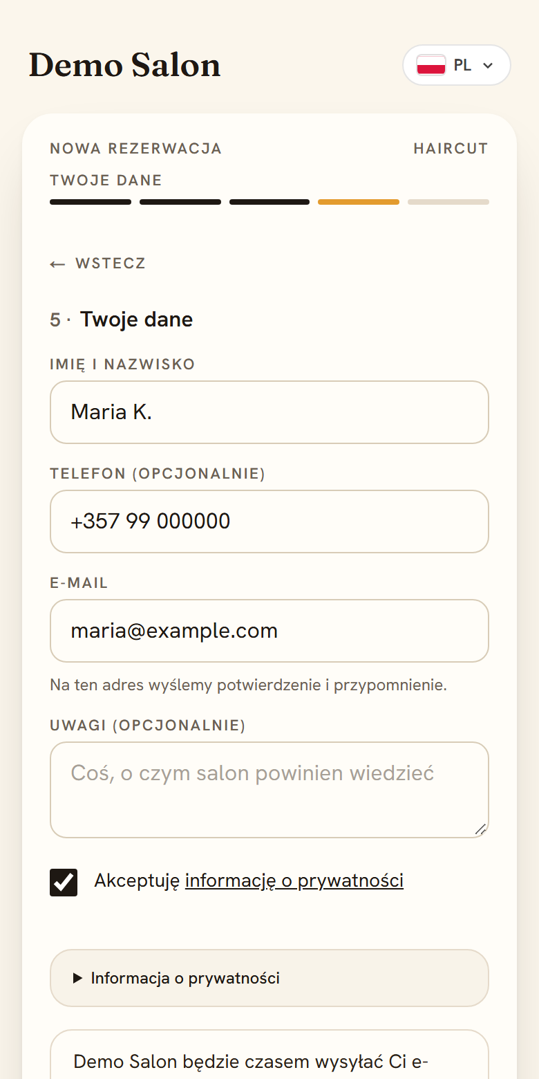 Twoje dane